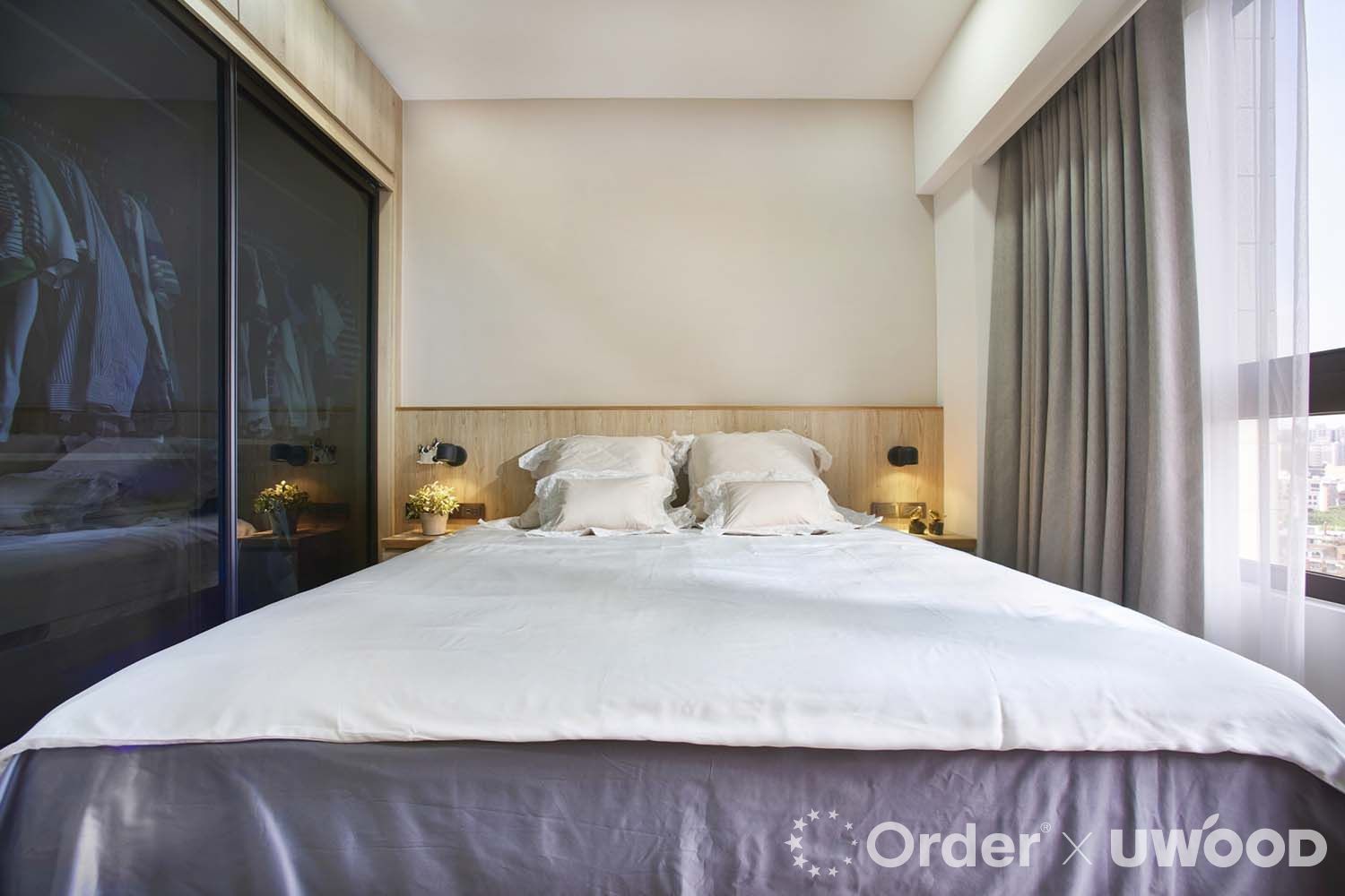 臥室設計床頭櫃與背牆舒適設計