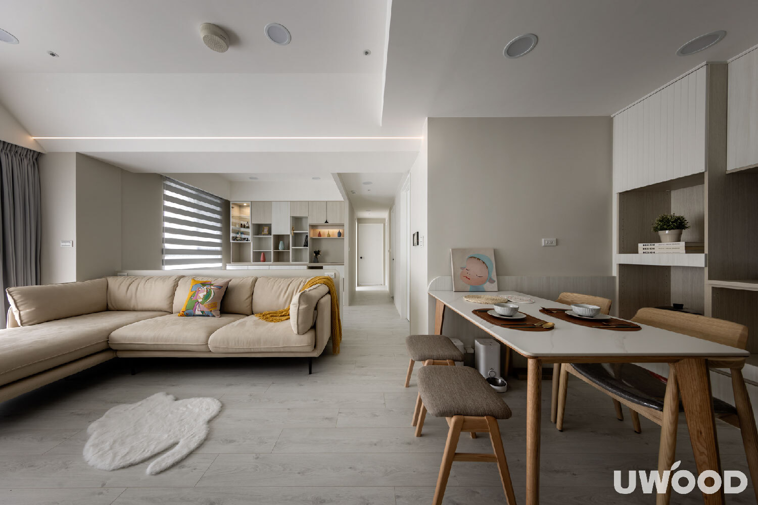 簡約風客廳設計｜新竹縣江公館｜25坪