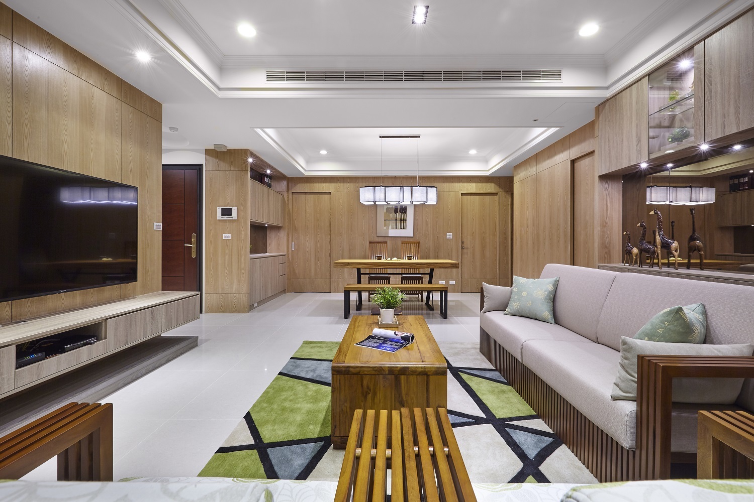 李公館|桃園市|60坪|奢華北歐風 |室內設計案例-優渥實木