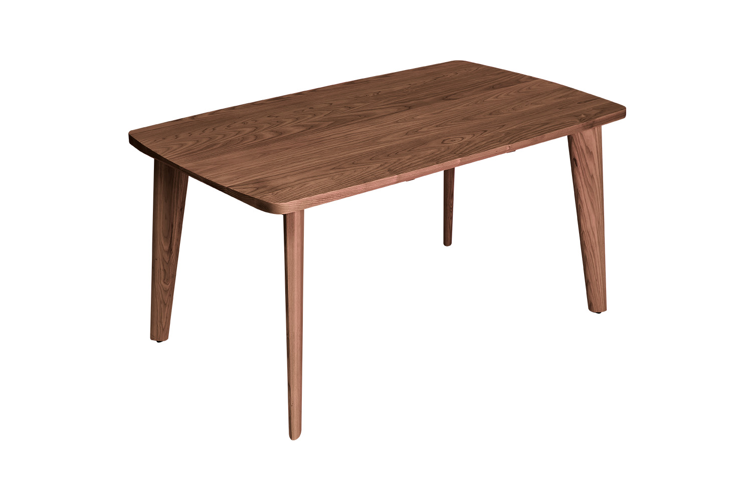 恬靜實木餐桌胡桃木色