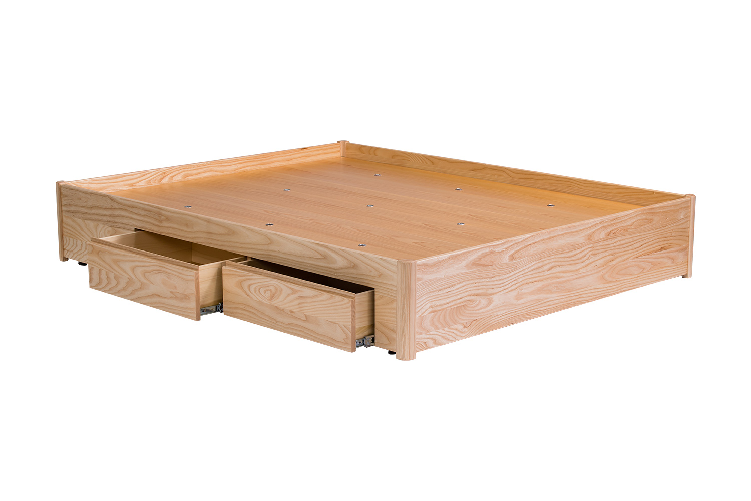 5x6.2呎四抽收納式實木床組打開抽屜