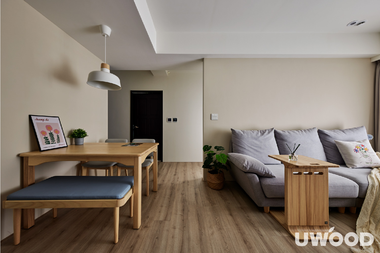 北歐風客廳-實木家具搭配提升空間質感