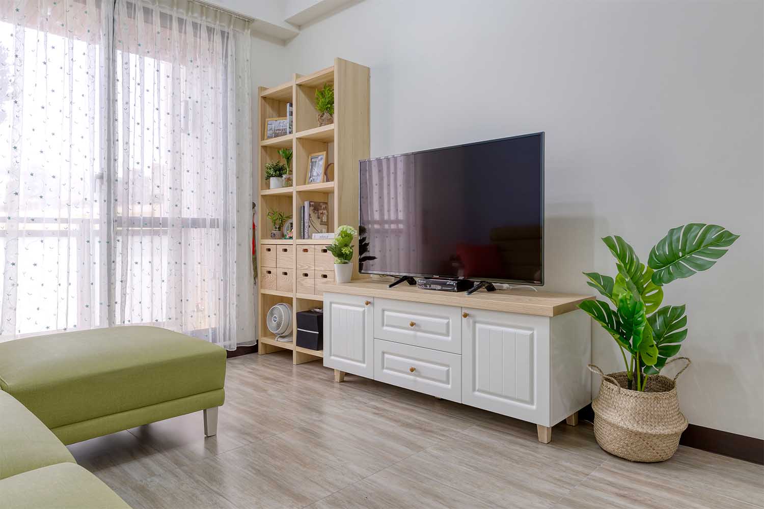 北歐風格客廳設計實木電視櫃實木收納櫃優渥實木家具